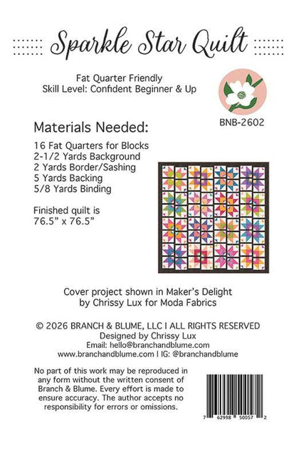 Sparkle Star pattern back, BNB 2602