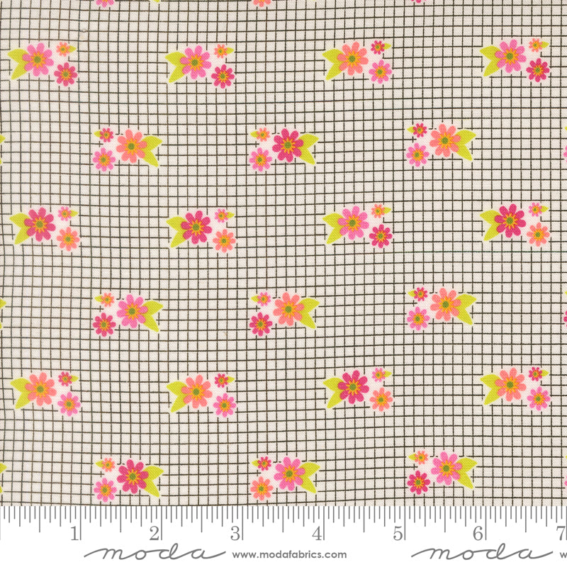 Makers Delight White 28102 11 Moda fabric with ruler